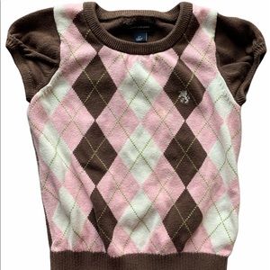 Tommy Hilfiger short sleeved argyle sweater 2t